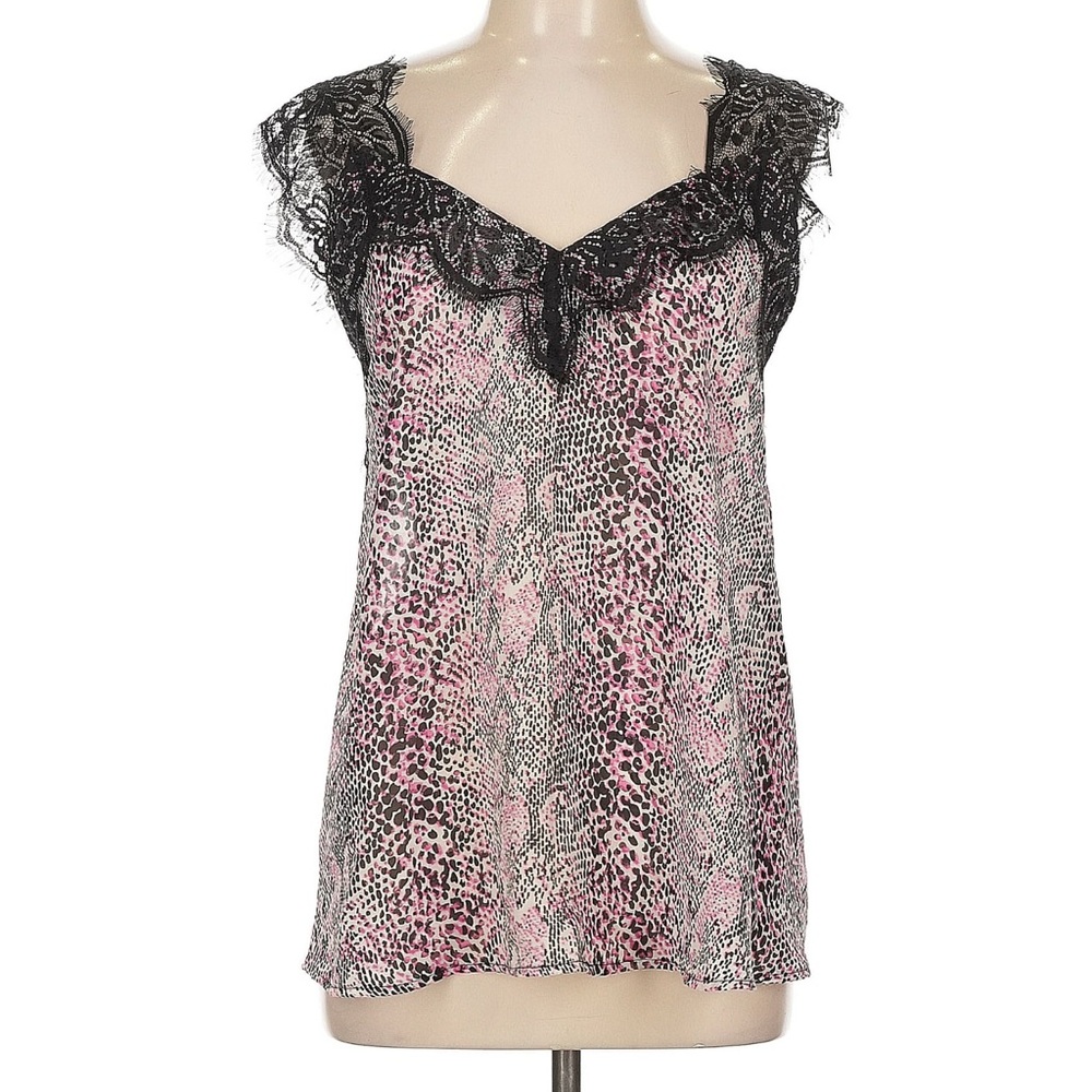 NWT- blue/Grey LA- Fuchsia Snake Print Sheer tank